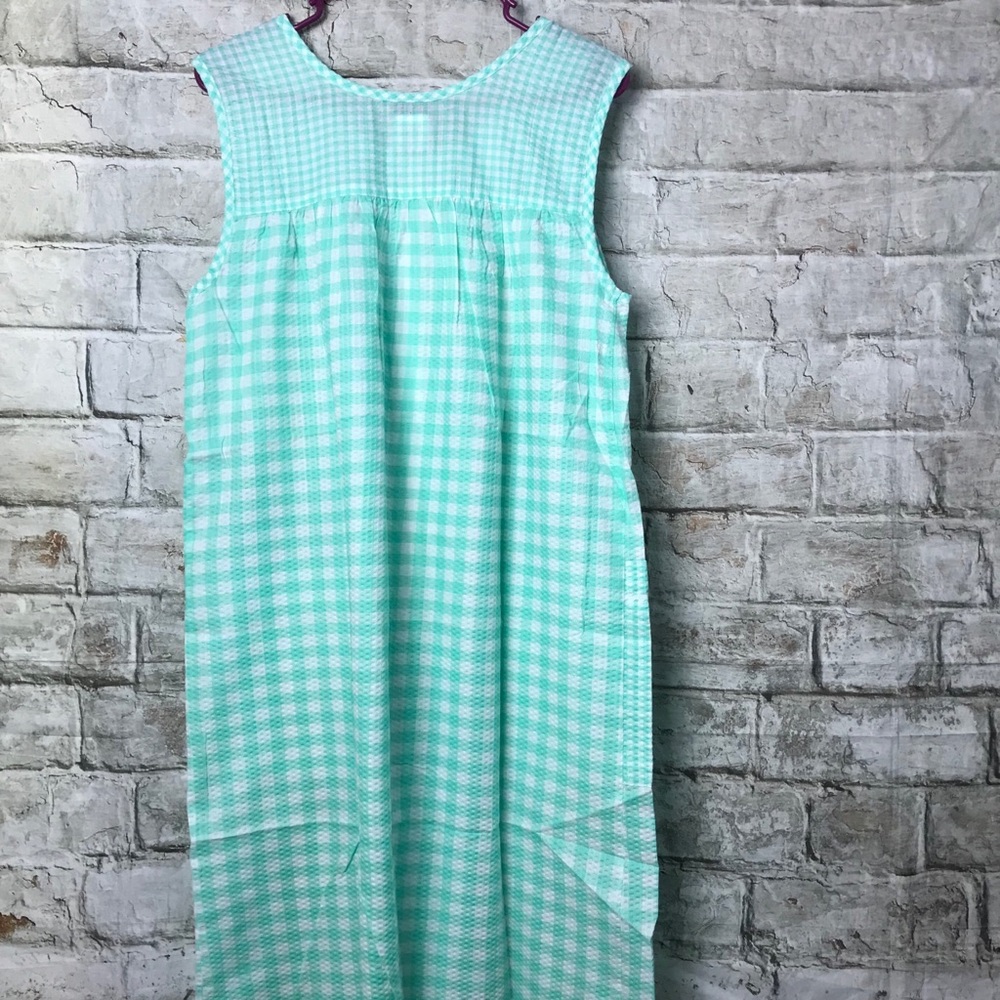 Granada Seersucker Check Housedress Sz Sm - Picture 2 of 3